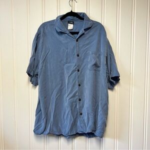 🌊 Kavu Blue Button Front Shirt – Size XL – Casual Coastal Style